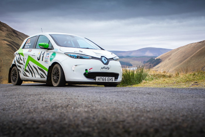 Cameron Davies, eRally, electric motorsport, Renault, Zoe, off road, new competition car