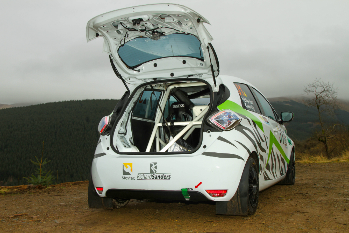 Cameron Davies, eRally, electric motorsport, Renault, Zoe, off road, new competition car