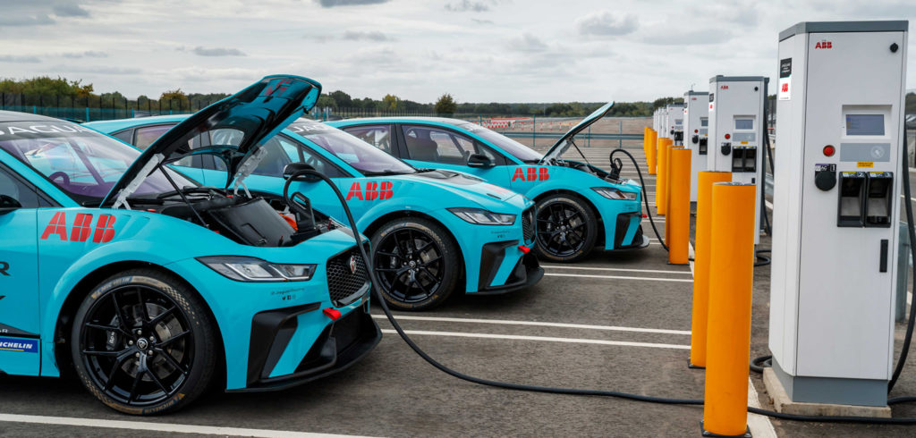Jaguar I-Pace eTrophy Series forms charging partnership with ABB Jaguar I-Pace eTrophy Series forms charging partnership with ABB