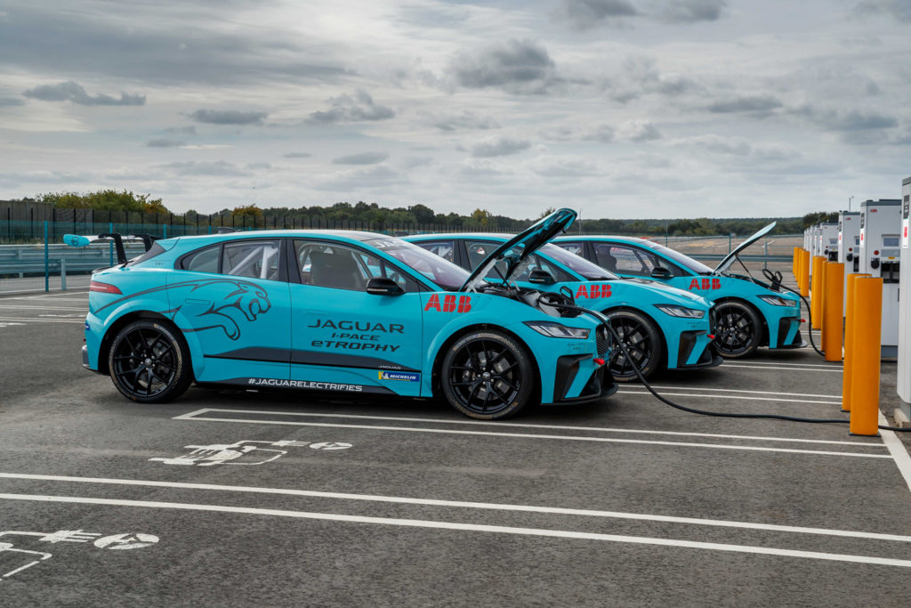 Jaguar I-Pace eTrophy Series forms charging partnership with ABB