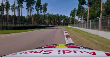 On board the Audi S1 RX Quattro with Mattias Ekström at Biķernieki, Latvia