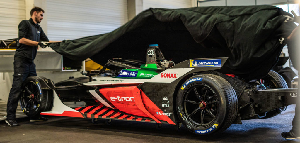 Audi Sport ABT Schaeffler transports FE06 cars to Saudi Arabia