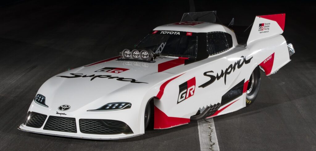 Toyota debuts new GR Supra-based Funny Car body