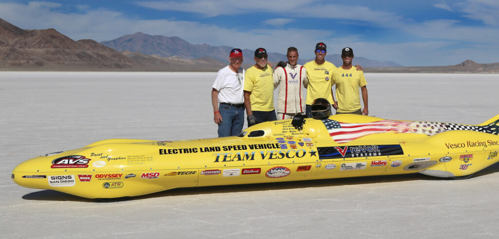 Team Vesco ups the ante for electric land speed records