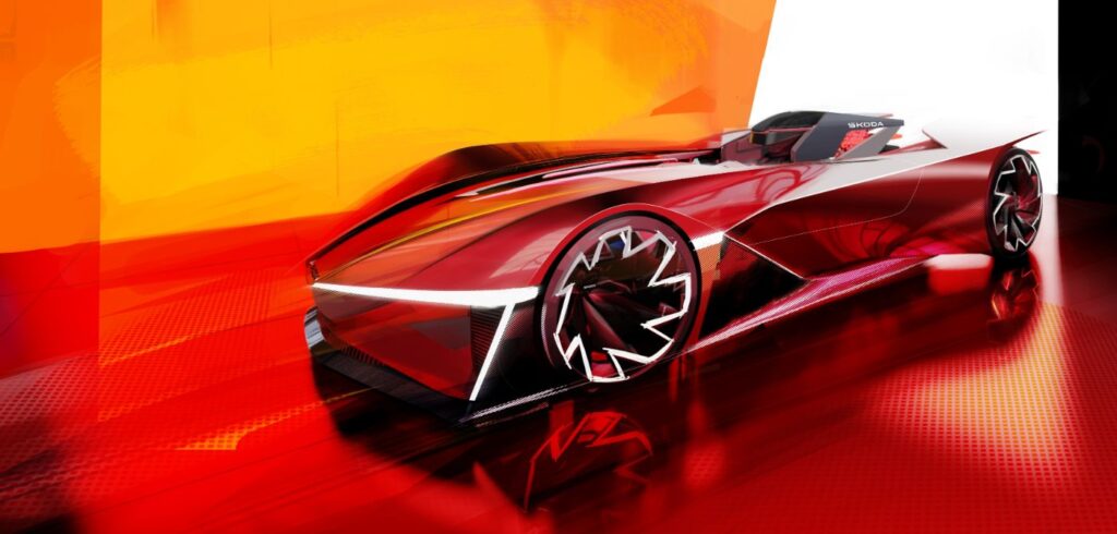Škoda unveils all-electric racing concept