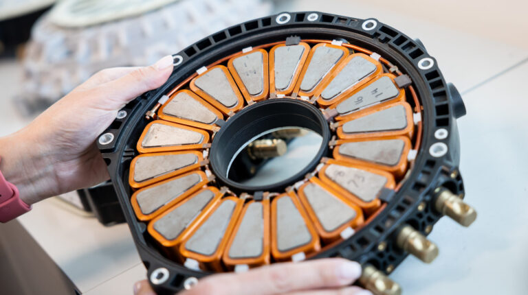 Yasa achieves “unofficial world record” for electric motor power density A Yasa staff member holds the company's prototype motor