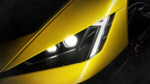 A close up of the front of the Lamborghini Fenomeno, its most powerful V12 ever