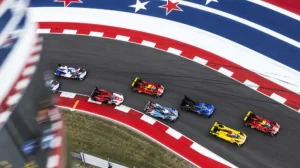 WEC cars on a race track