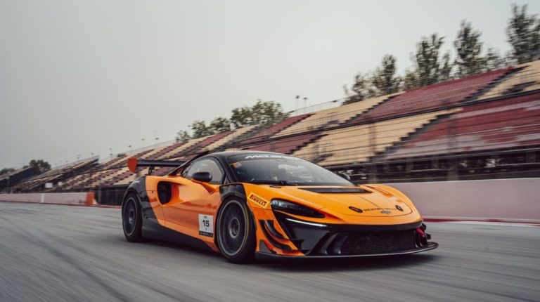 Pirelli and McLaren Trophy extend official tire supplier partnership An orange McLaren Trophy racecar.