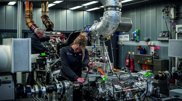 Tech Insider: Mercedes-AMG One – Part 2 An engineer works on the Mercedes-AMG One hypercar project.