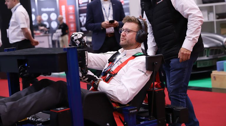Cosworth Electronics: From product launches at PMW Expo to new business awards A Cosworth Electronics team member demonstrates a piece of equipment at PMW Expo.